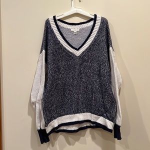 oversized v neck sweater